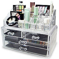 Акриловий органайзер для косметики BEAUTY BOX, органайзер настільний, органайзер для зберігання косметики,SB