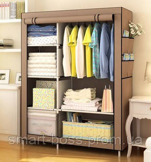 Тканевый шкаф складной STORAGE WARDROBE KM-105 90х45х170 см, органайзер для одежды - фото 5 - id-p1573981985