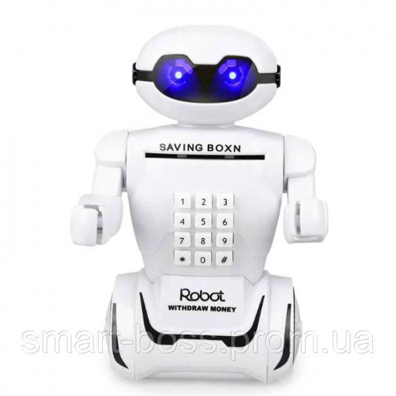 Детская копилка сейф Robot PIGGY BANK с кодовым замком Интерактивная детская игрушка - фото 1 - id-p1573982023