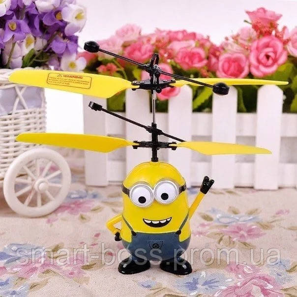 Летающий миньон интерактивная игрушка вертолёт - фото 4 - id-p1573982027