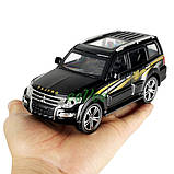 Машинка Mitsubishi Pajero моделька іграшка металева колекційна 16 см Чорний (59413), фото 6