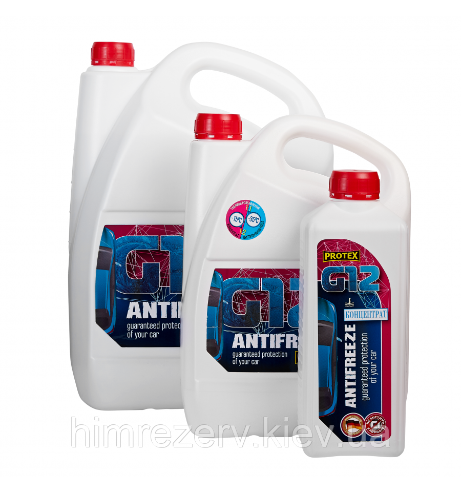 Антифриз концентрат -65 (G12) PROTEX 10кг рожевий
