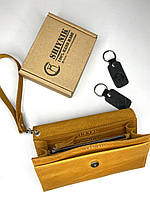 Шкіряний тревел-кейс (холдер для подорожей, клатч-органайзер) KULIN кемел