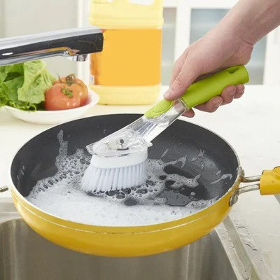 Многофункциональная щетка с дозатором для чистки посуды CLEANER BRUSH - фото 5 - id-p1573982328