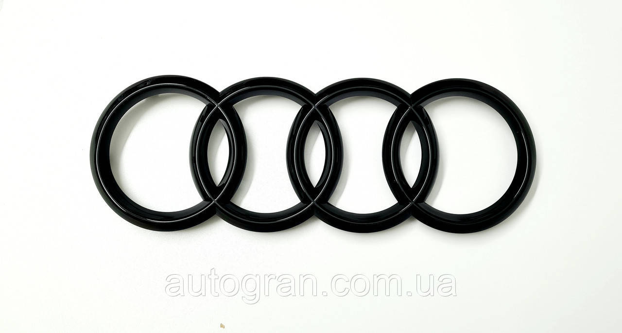 Емблема решітки радіатора Audi Q3, Q5, Q7 чорний глянець