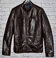 Куртка чоловіча демісезонна кожзам MAX&HT, р. 48-58 (2цв) "MOZART" купити недорого від прямого постачальника