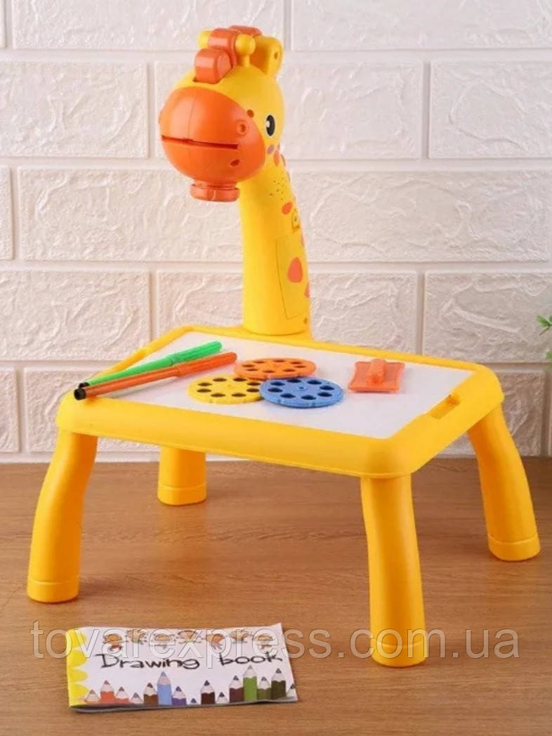 Стол проектор детский для рисования с подсветкой Желтый,столик для творчества, 24 цветных слайда,ТЕ - фото 9 - id-p1574012274