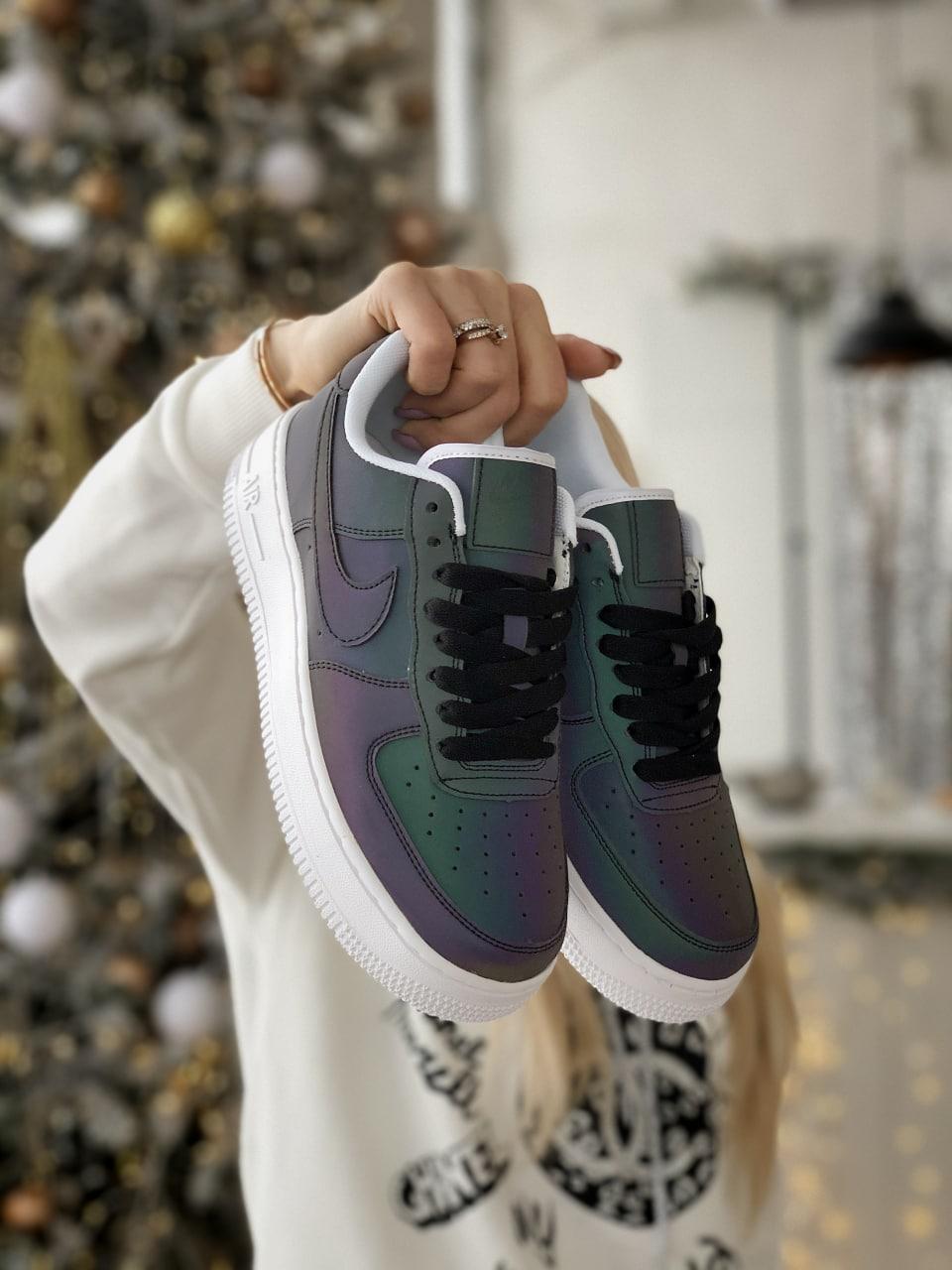 Чоловічі / Жіночі кросівки Nike Air Force 1 Low Reflective Demon | Найк Аір Форс 1 Низькі Рефлектив Демон