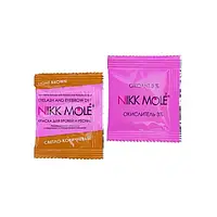 Светло-коричневая краска для бровей NIKK MOLE + кремовый окислитель 3% в саше (по 5мл)