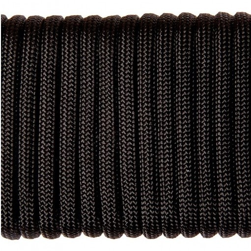 Паракорд Paracord 550 Type III 100% нейлон шнур 7-ми жиловий колір чорний
