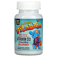 УЦІНКА! Vitables, Vitamin D3 for Children 500 МО (90 жув.таб.), D3 для дітей, 30.06.2024