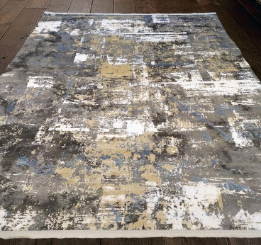 АКРИЛОВИЙ КИЛИМ MOOD MD15А СІРИЙ З СИНІМ, фото 1