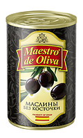 Маслины Maestro de Oliva черные без косточки 280 гр