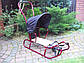 Санки з ручкою і дашком +спальним мішком, фото 4