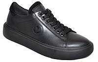 Размер 45 - стелька 29,5 см Демисезонные кожаные туфли Maxus, весна - осень, черные Maxus 2024