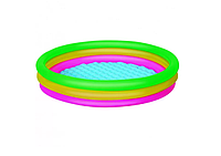 Детский надувной бассейн Bestway Трехцветный с надувным дном 152х30см объем 211 л BW 51103
