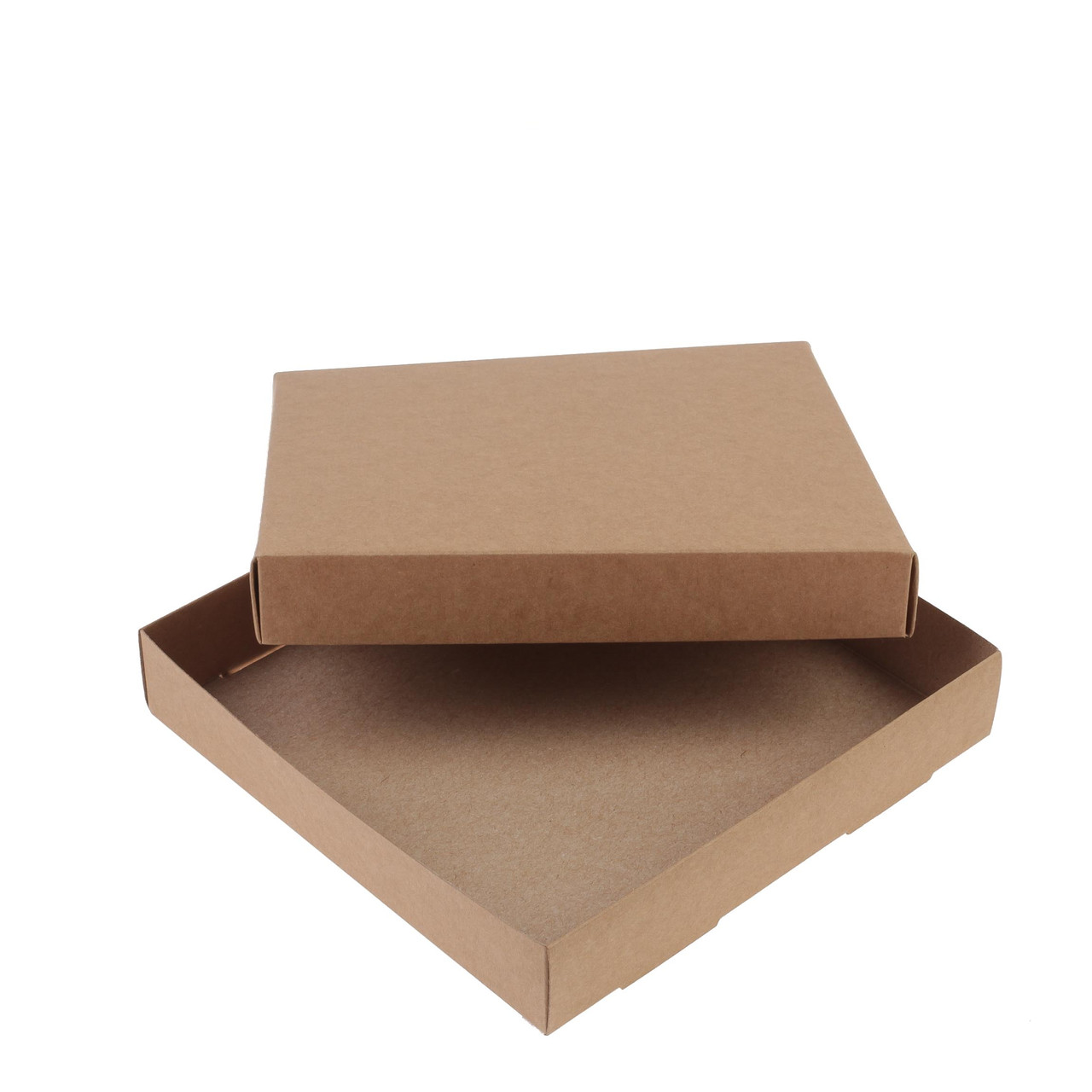 Коробка 200х200х35 для пряника без вікна (кришка-дно), крафт, фото 1