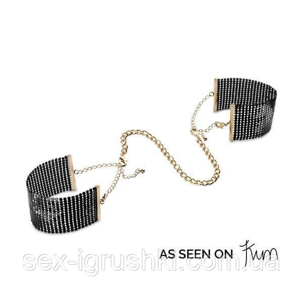 Наручники Bijoux Indiscrets Desir Metallique Handcuffs - Black, металеві, стильні браслети SO2663