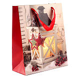 Пакет паперовий "Warm Christmas" 26 х 32 см, фото 2
