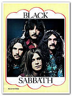 Black Sabbath Рок группа плакат