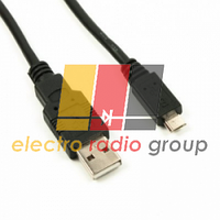 Кабель usb 2.0 (Am/Micro 5 pin) 1,0 м, чорний (білий), Пакет