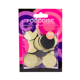 Змінний файли для манікюрного диска 320 грит Staleks Pro PODODISC L (50 шт)
