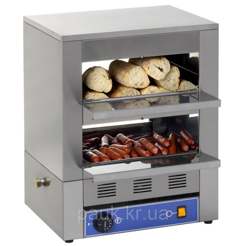 Апарат для ход-догів паровий АПХ-П, на 25 булочок та 90 сосисок на пару, паровий апарат для хот-догів, фото 1