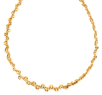 Ожерелье Xuping Позолота 18K "Жесткое декоративное плетение" 42см х 4мм