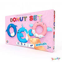 Набор для лепки TM Moon Light Clay Donut Set ANIMALS легкий пластилин, в кор. 32*19*3см