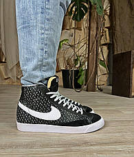 Чоловічі кросівки Nike Blazer Mid 77 Polka Swoosh Black White ALL07896, фото 3