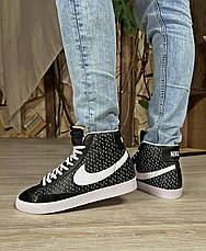 Чоловічі кросівки Nike Blazer Mid 77 Polka Swoosh Black White ALL07896, фото 5