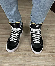 Чоловічі кросівки Nike Blazer Mid 77 Polka Swoosh Black White ALL07896, фото 6