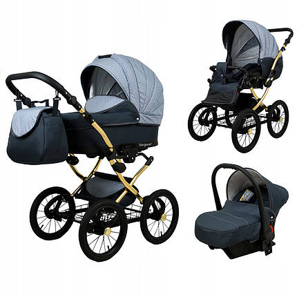 Дитячий візочок 3в1 BabyLux Margaret Gold, фото 1