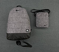 Рюкзак міський + Сумка через плече Nike | Комплект спортивний чоловічий жіночий Портфель Барсетка Найк бордо, фото 4