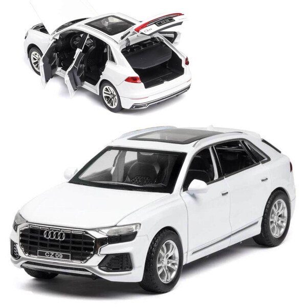 Машинка металева Audi Q8 іграшка моделька колекційна 20 см Білий (59417)