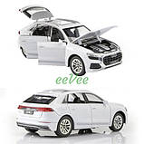 Машинка металева Audi Q8 іграшка моделька колекційна 20 см Білий (59417), фото 4