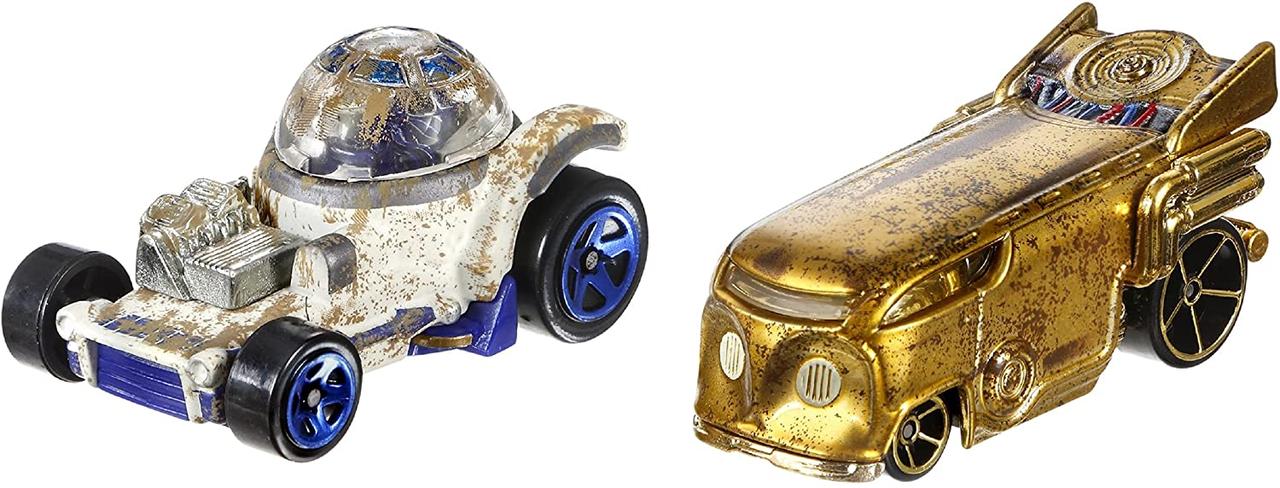 Hot Wheels Star Wars Rogue One Battle Damaged C-3P0 and R2-D2 колекційні автомобілі з Зоряні війни DXR03