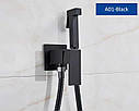 Змішувач для біде Quyanre Гігієнічний душ (Чорний мат), фото 4