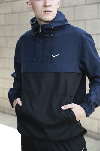 Ветровка мужская Nike весенняя осенняя легкая синяя анорак мужской найк ...