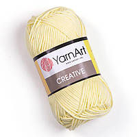 YarnArt CREATIVE (Креатив) № 224 светло-желтый (Пряжа хлопок, нитки для вязания)