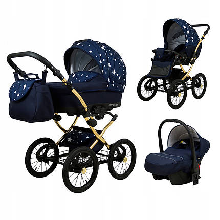 Дитячий візочок 3в1 BabyLux Margaret Gold, фото 1