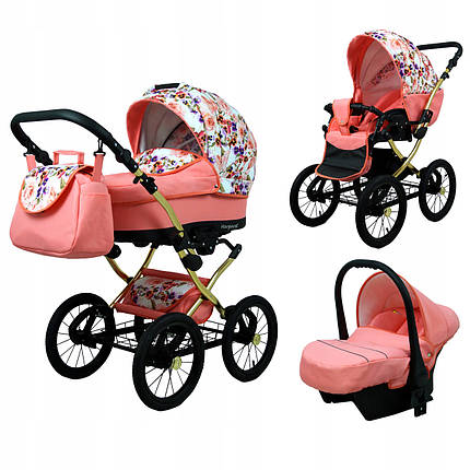 Дитячий візочок 3в1 BabyLux Margaret Gold, фото 1