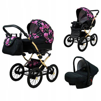 Дитячий візочок 3в1 BabyLux Margaret Gold, фото 1