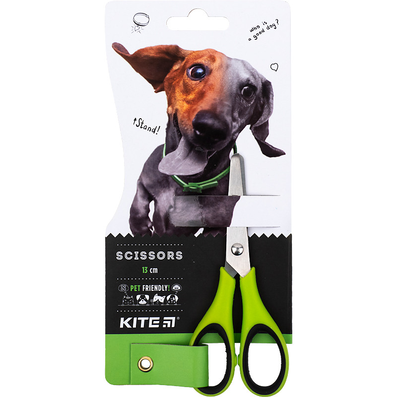 Ножиці з гумовими вставками Kite Dogs 13см K22-123