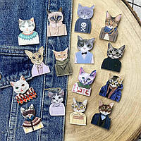 Значки на одежду породы котов