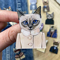Значки на одежду породы котов №1