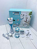 Тример масажер епілятор 4 в 1 DSP 80012 4 насадки Блакитний