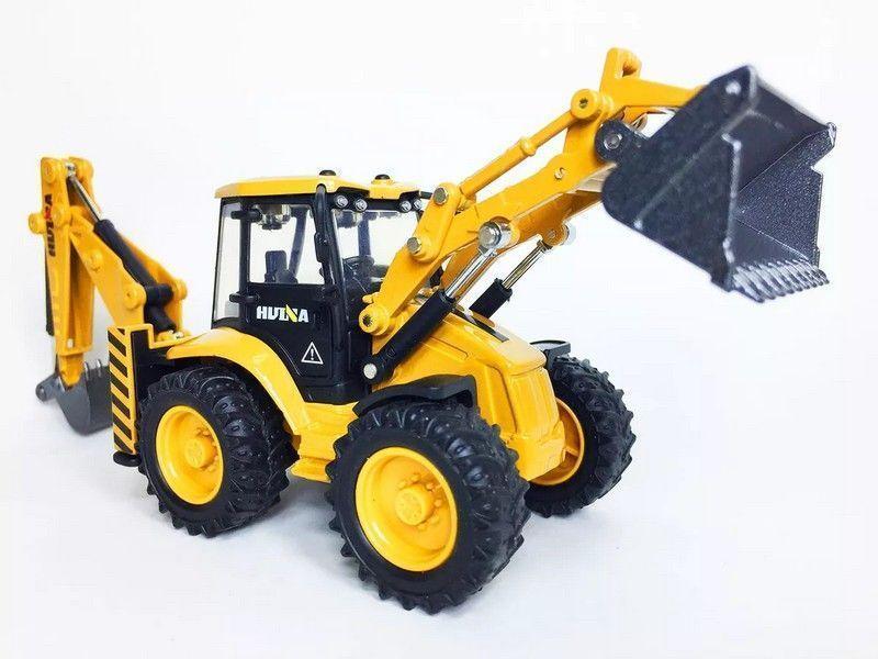 Дитячий ескаватор-навантажувач металевий Huina toys 1704 Навантажувач із ковшем 1:50, фото 1