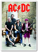 AC/DC австралийская рок-группа плакат