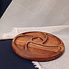Дошка для подачі страв 30 см кругла на 5 секцій, фото 2